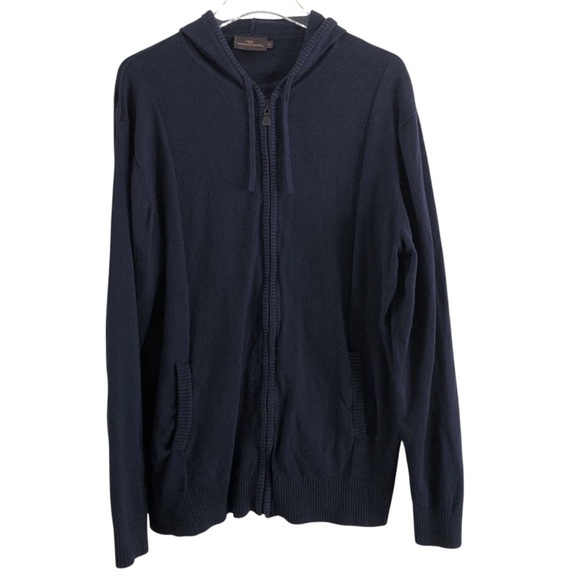 Rodd & Gunn Front Zip Sweater With Hood Navy Blue XL - Picture 1 of 11